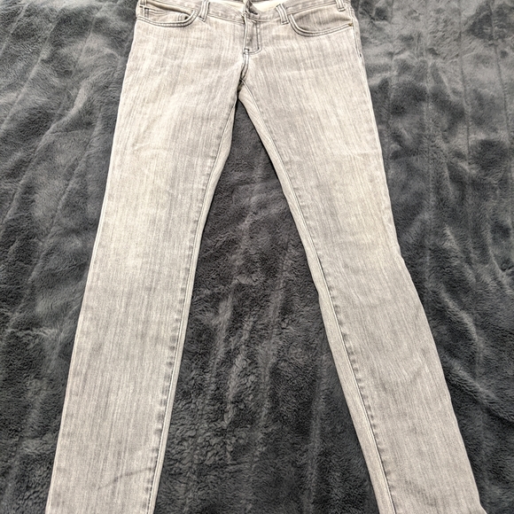 Current/Elliott - Back Zipper Grey Skinny Jeans - Picture 2 of 5